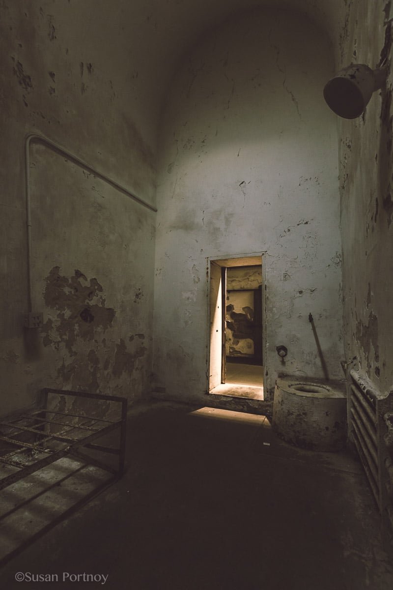 Inside a cell at Eastern State Penitentiary